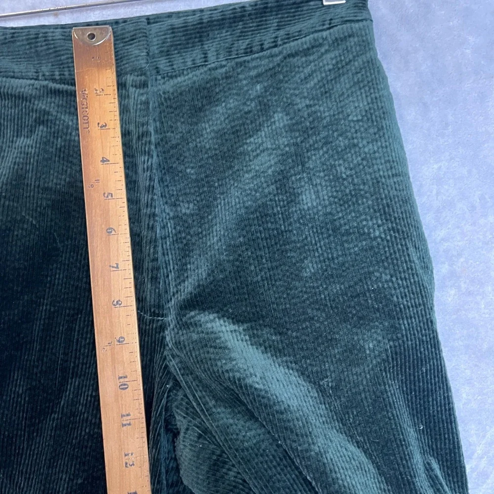 Kate Spade New York Dark Green Corduroy Wide Leg High Rise Pants Size 2